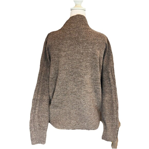 Women's LC Lauren Conrad Sweater Size Large Brown Mockneck Pullover NWT - Picture 8 of 11